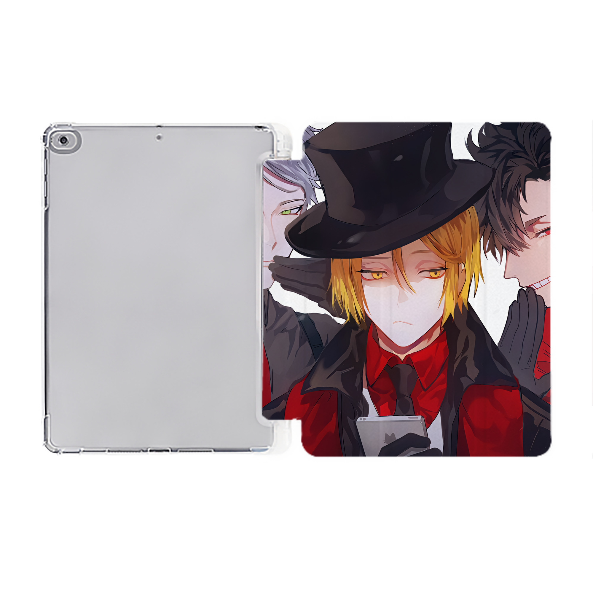 （画像用） ハイキュー!! Haikyu!! IPad ケース ペン収納付き 三つ折りスタンド PUレザー×シリコン 対応機種9.5/10.5/10.9インチ